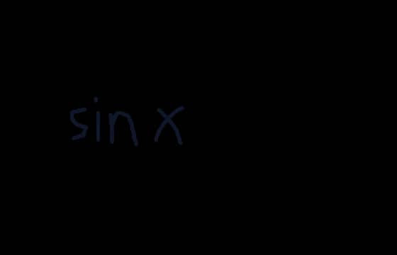 sin x